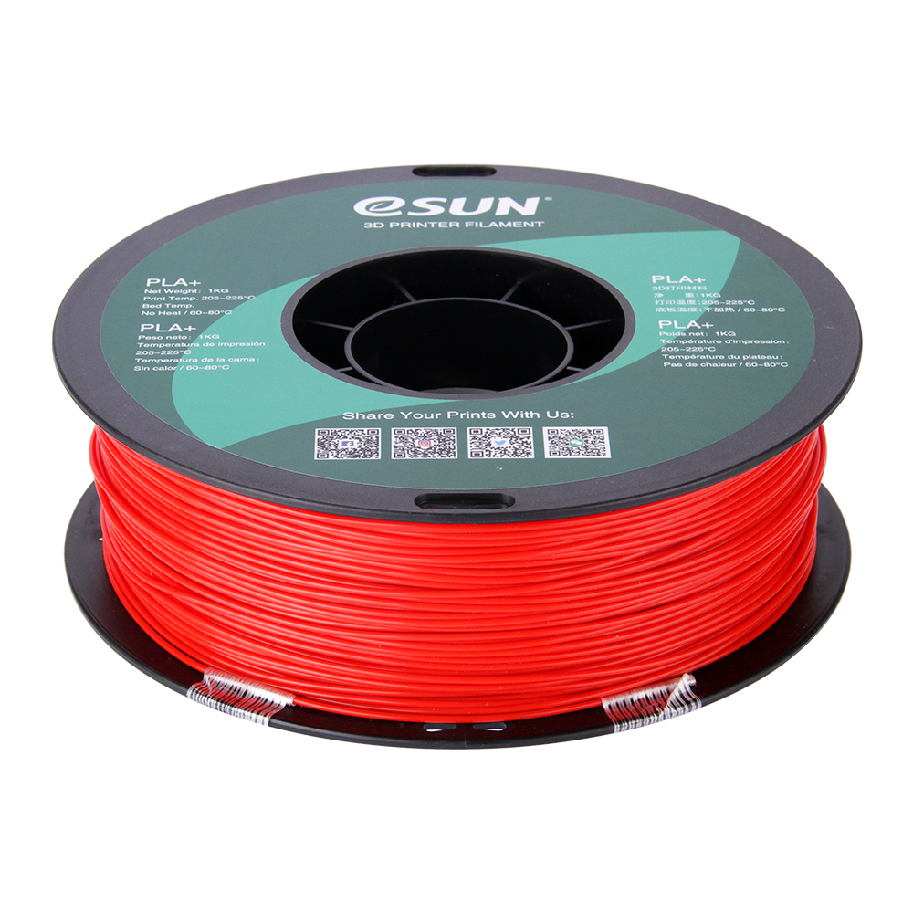 eSun PLA+ 1.75mm 1kg Red filament - RUUMIK