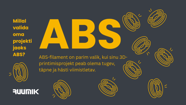 ABS-filament on parim valik, kui sinu 3D-printimisprojekt peab olema tugev, täpne ja hästi viimistletav.