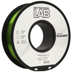 Prof. Lab PETG 1.75mm 1kg Transparent Green filament spool