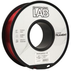 Prof. Lab PETG 1.75mm 1kg Transparent Red filament spool